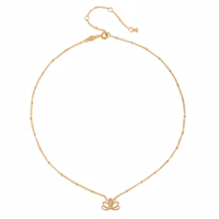 Halsband Open Lotus Moonstone Necklace - Satya