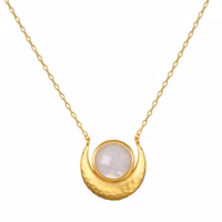 Halsband Cradled in Light Moonstone Necklace - Satya