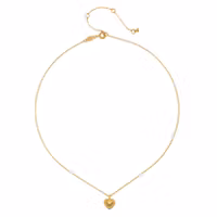 Halsband Hammered Dot Heart Pendant Necklace - Satya