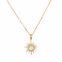 Halsband Blue Topaz North Star Necklace - Satya