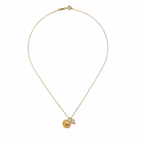 Halsband Blue Topaz Sun Pendant Necklace - Satya