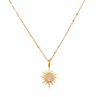 Halsband Moonstone Sunburst Necklace - Satya