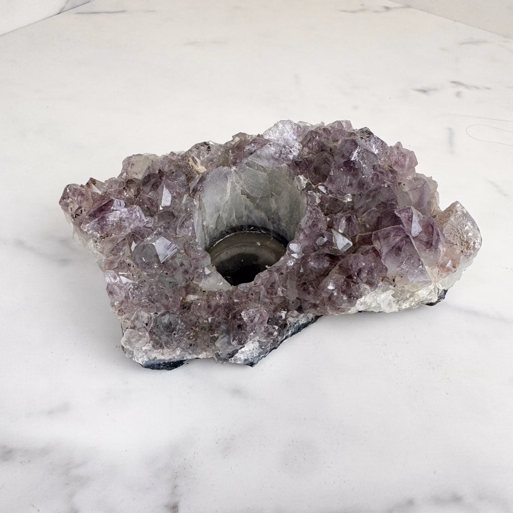 Ljuslykta av ametist för värmeljus