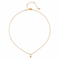 Halsband Inner Light White Topaz Mini Sun Pendant Necklace - Satya