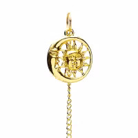 Pendel Sol & Måne – Guldfärgad