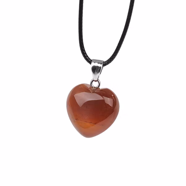 Halsband - Hjärta i Karneol