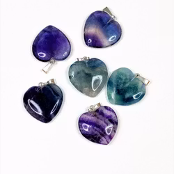 Hänge - Hjärta i Fluorit