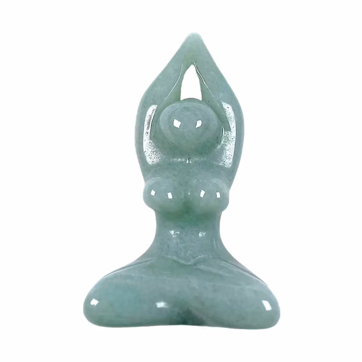 grön aventurin meditationsgudinna ca 4,5 cm