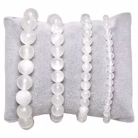 Selenit Armband 6 mm pärlor