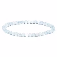 Akvamarin (aquamarin) - Armband med runda pärlor