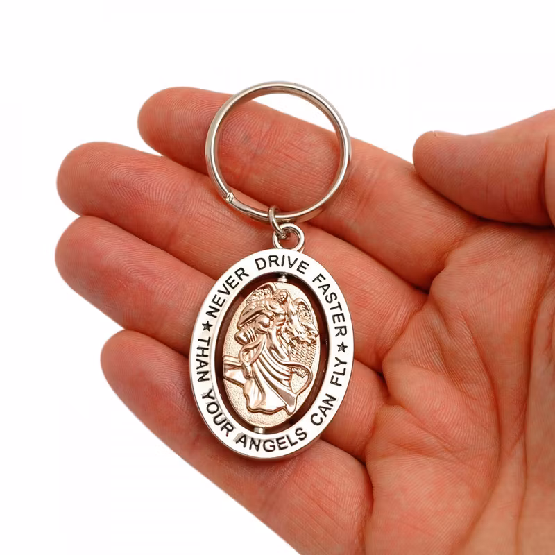 Nyckelring - Never drive faster than your angels can fly