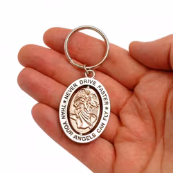 Nyckelring - Never drive faster than your angels can fly