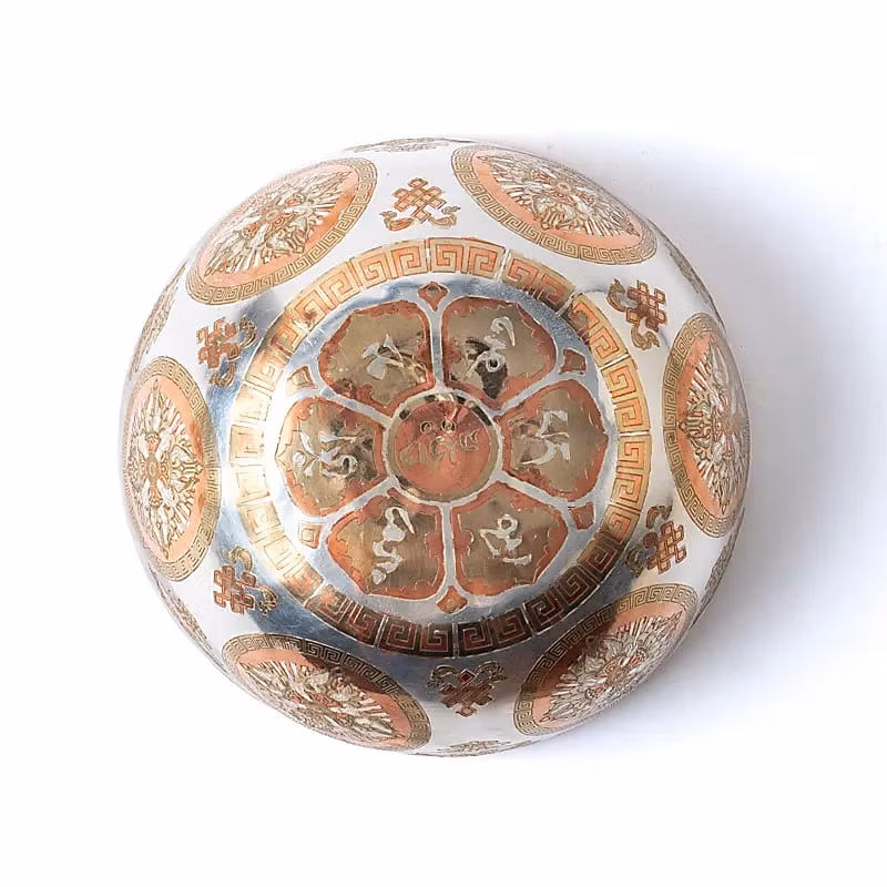 Klangskål Silver Medicine Buddha - 19 cm