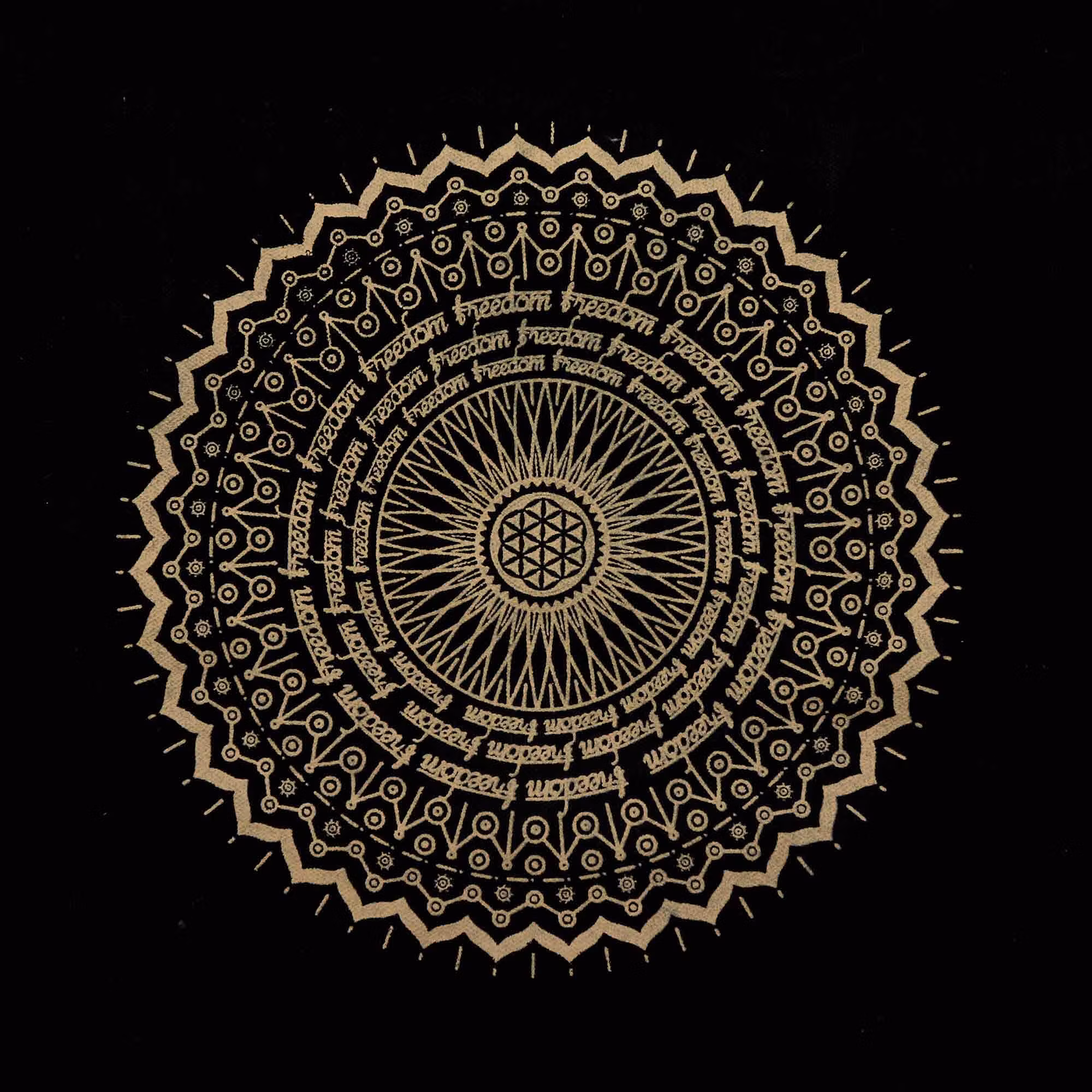 Oversized Tygväska - Freedom Mandala