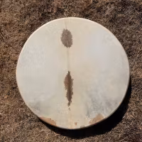 Shamantrumma med naturligt skinn