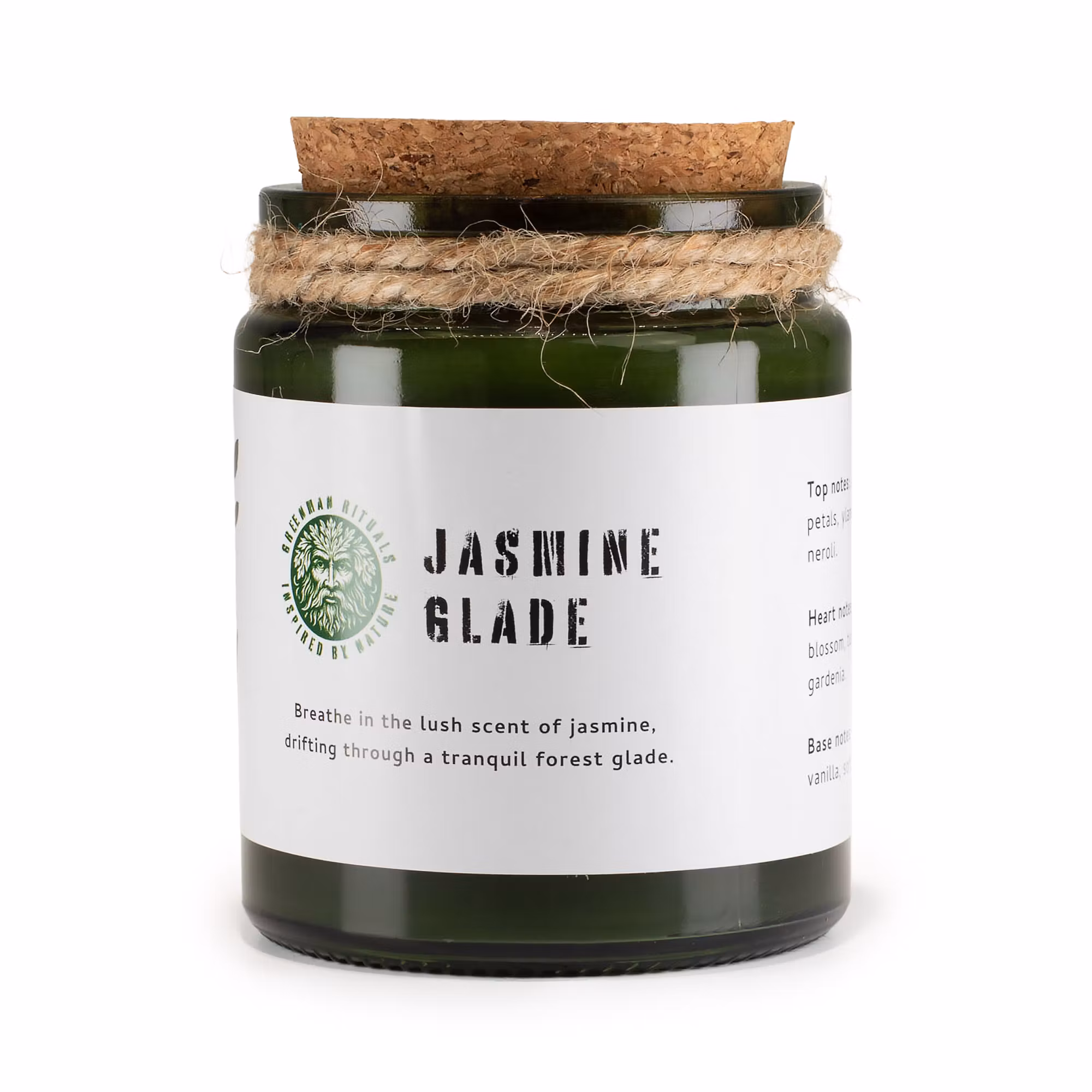 doftljus med träveke och doft av jasmin