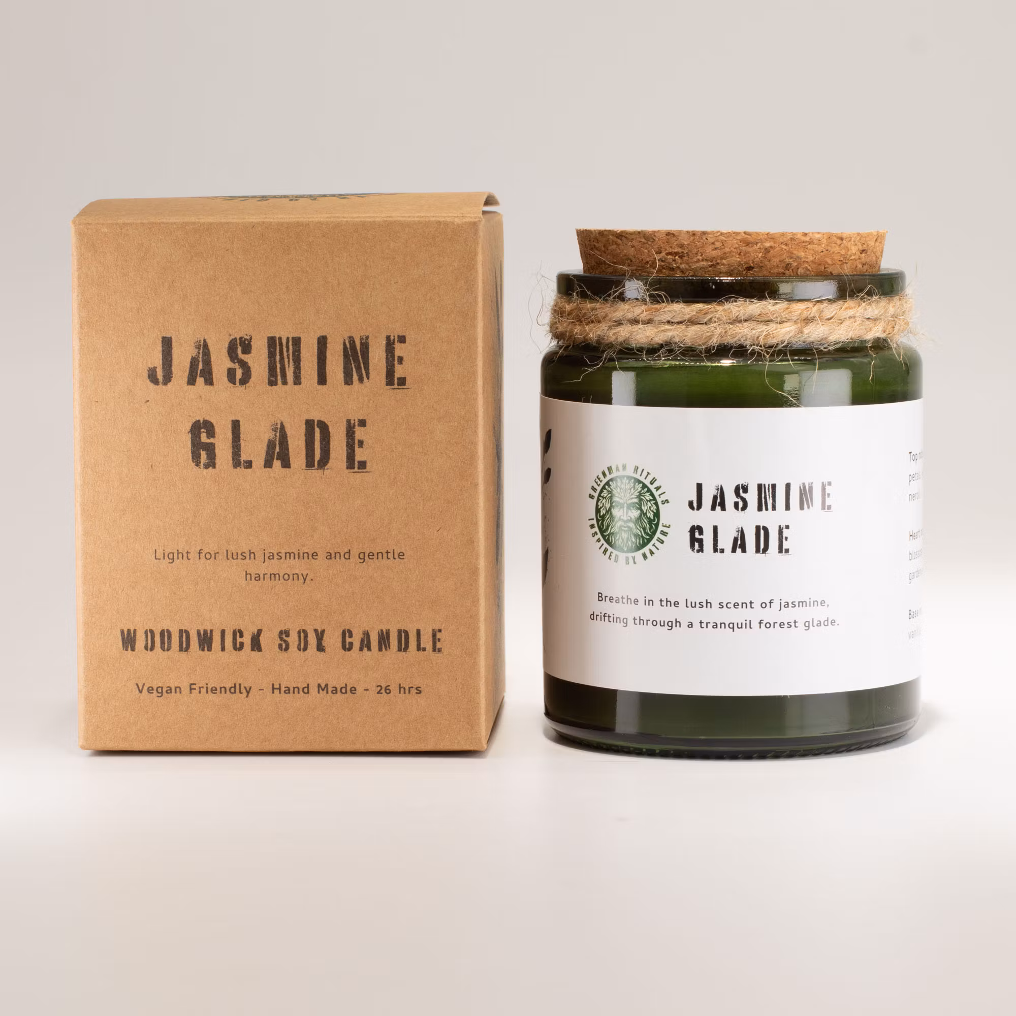 Doftljus med träveke, Jasmine Glade (Jasmin)
