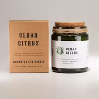 Doftljus med träveke, Cedar Citrus