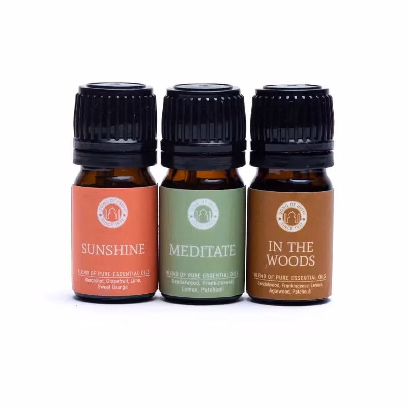 Happiness – Set med eteriska oljor, 3 x 5 ml, Song of India
