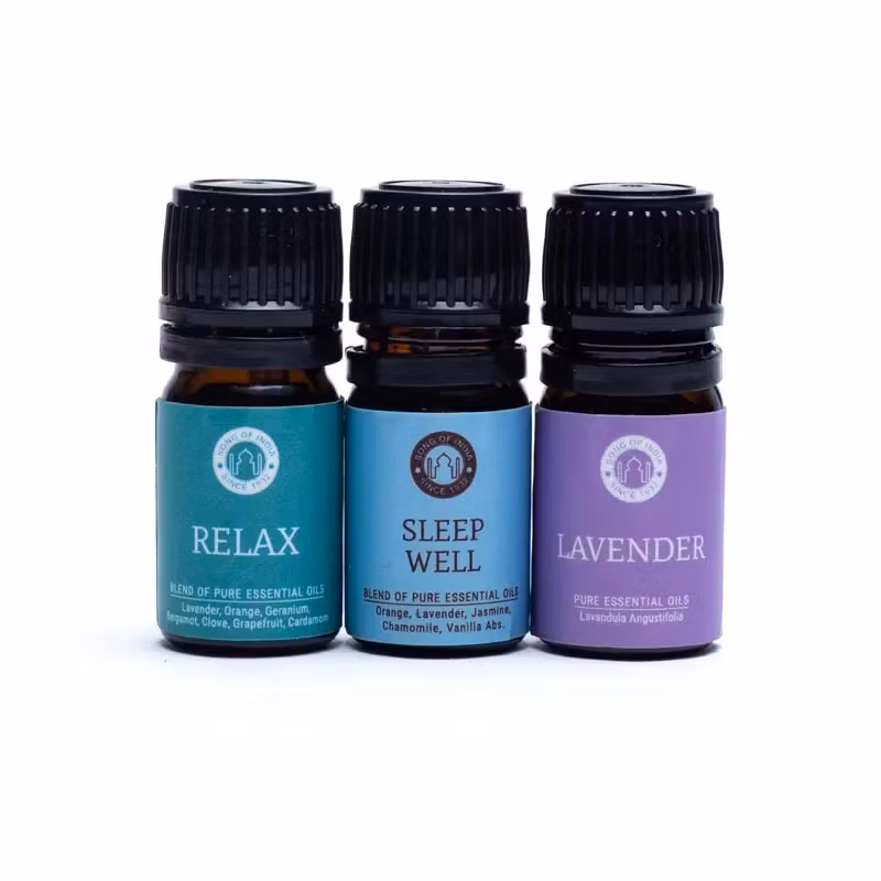 Sleep – Set med eteriska oljor, 3 x 5 ml, Song of India