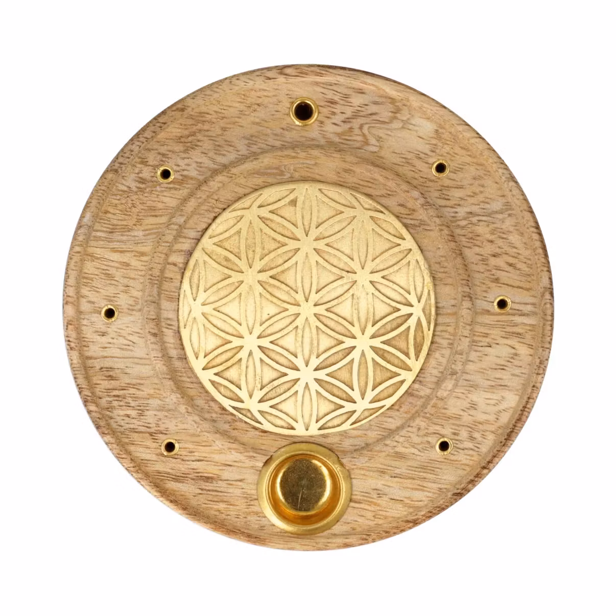 Rökelsehållare i mangoträ - Flower of Life