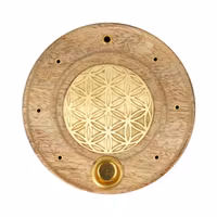 Rökelsehållare i mangoträ - Flower of Life
