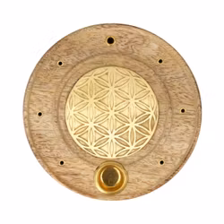 Rökelsehållare i mangoträ - Flower of Life