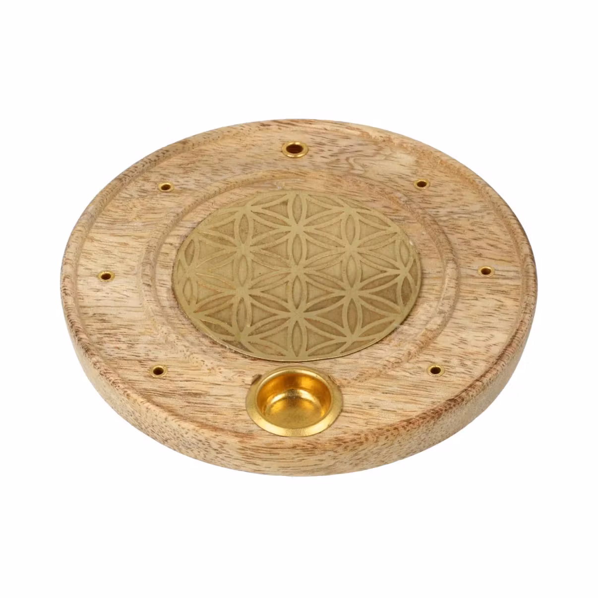 Rökelsehållare i mangoträ - Flower of Life