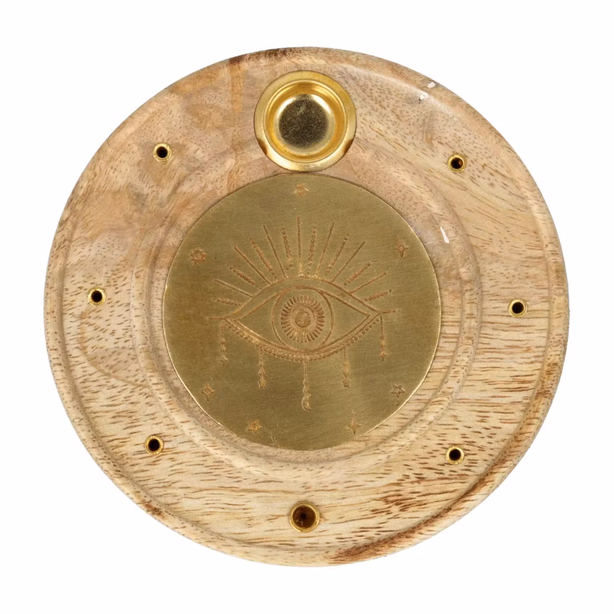 Rökelsehållare i mangoträ - All seeing eye, tredje ögat