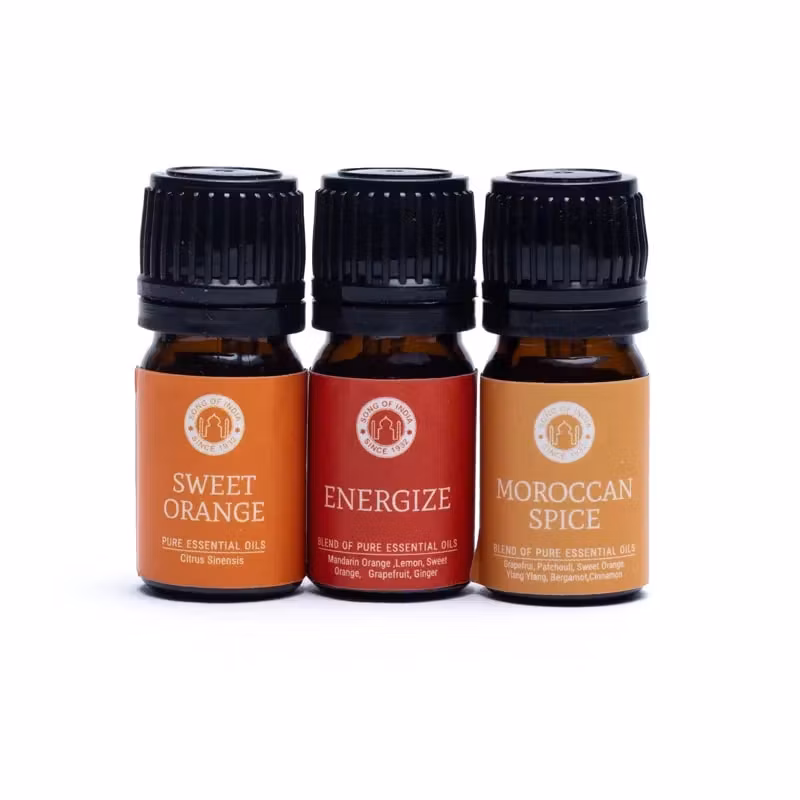 Citrus Blast – Set med eteriska oljor, 3 x 5 ml, Song of India