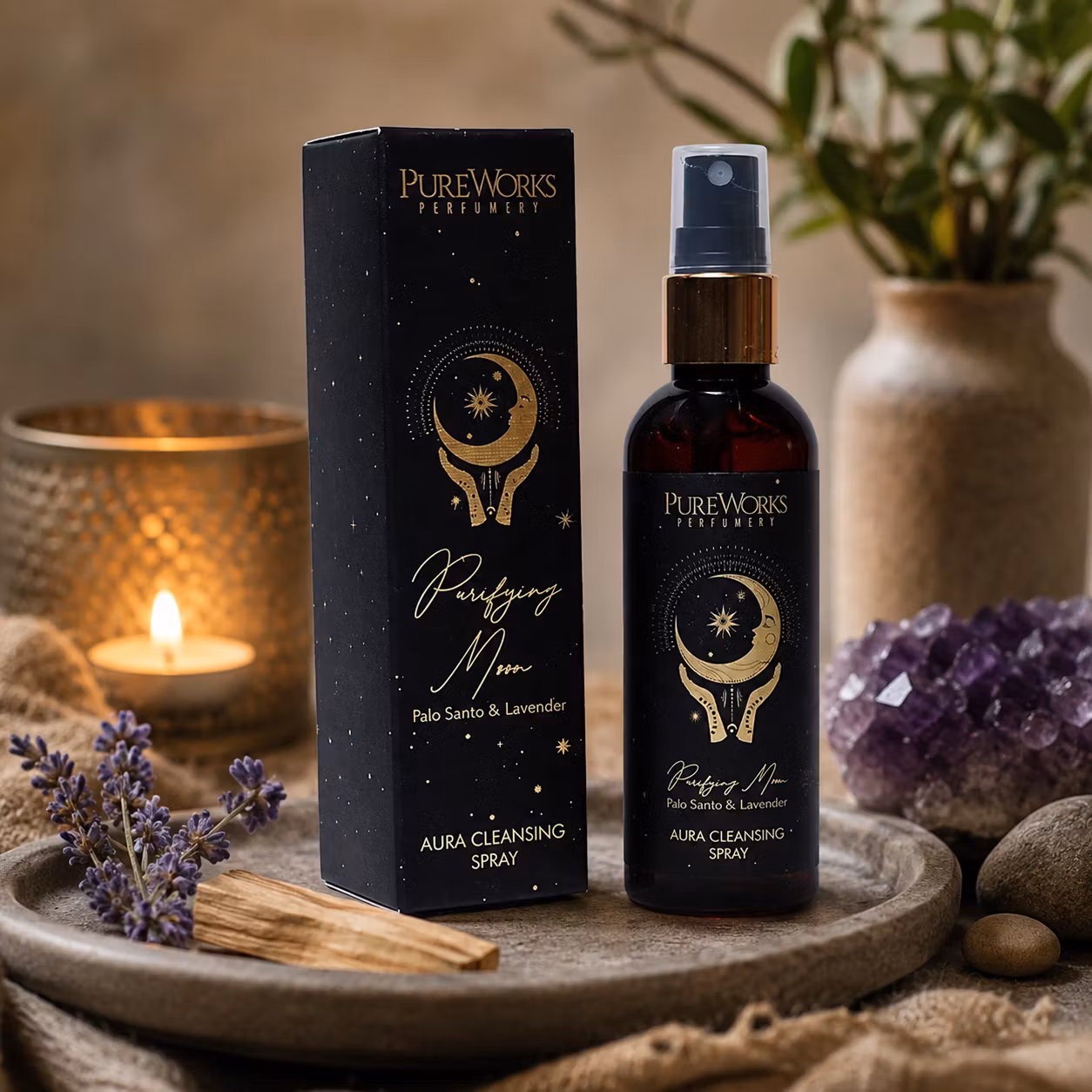 Aura Cleansing Spray – Purifying Moon, Palo Santo & Lavendel 100 ml