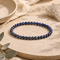Lapis Lazuli, armband med små runda pärlor