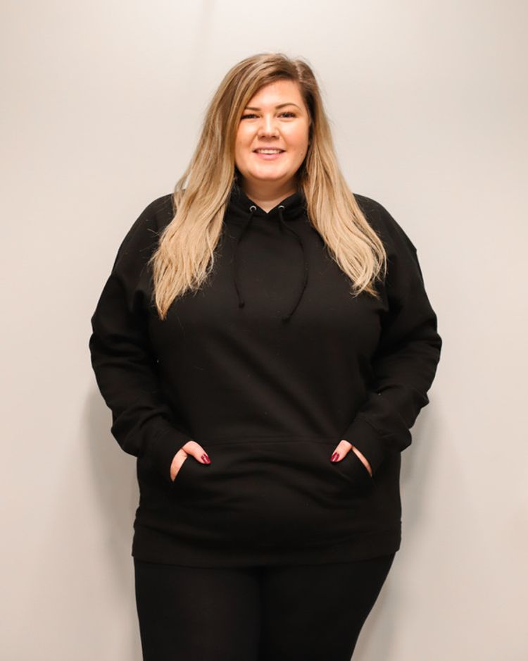 Hoodie "Här står jag och duger som jag är"