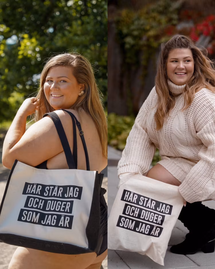 Väskpaket: "Här står jag och duger som jag är"