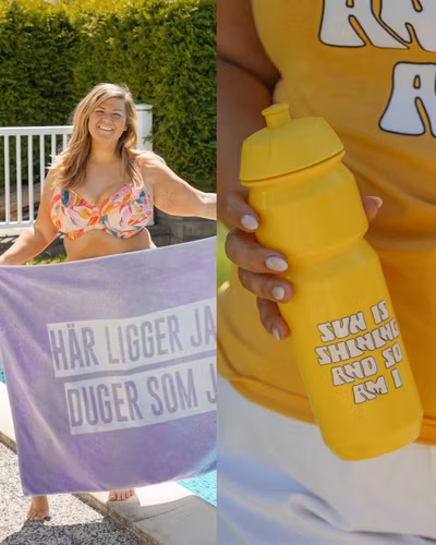 Black week bundle: Strandbadlakan + vattenflaska