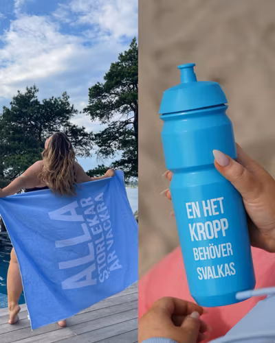 Christmas bundle: Vattenflaska + strandbadlakan