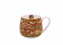 Mugg Barrel William Morris Red Strawberry Thief
