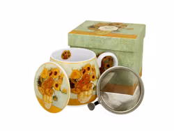 Mugg Van Gogh "Sunflowers" med sil