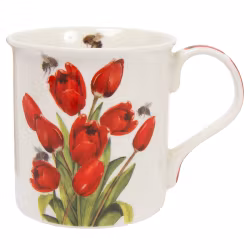 Bee-tanical mugg med tulpaner