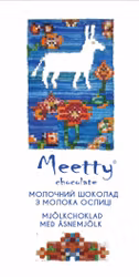 Meetty Chocolate! Choklad Bean To Bar från Ukraina!  Mjölkchoklad med åsnemjölk. Välj mellan 24 g alt. 65 g kaka