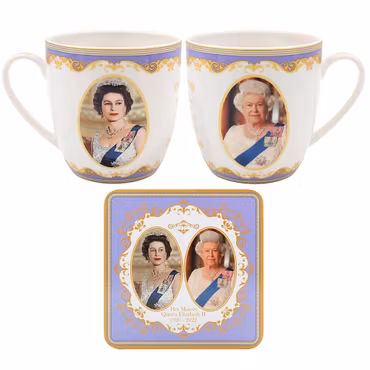 HM Queen Elisabeth II Mugg & Coaster