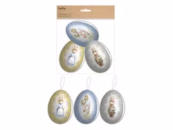 Påskägg med hänge, 9 cm, 3 st i förpackningen