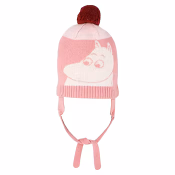 Mumin Babymössa i värmande merionull Rosa