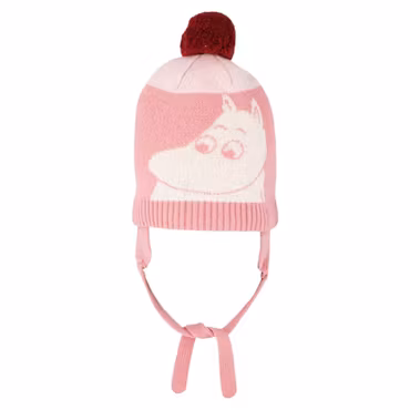 Mumin Babymössa i värmande merionull Rosa