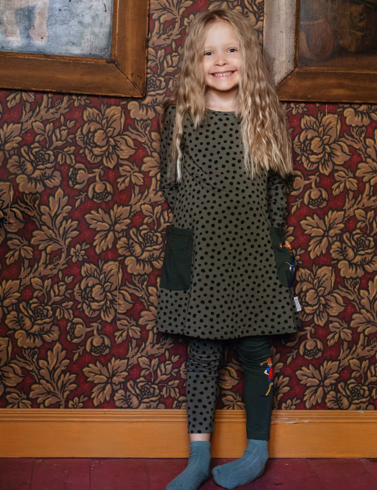 Pippi Prickigt leggings mossa - Stl. 128cl
