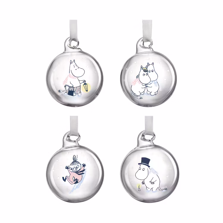 Kopia Mumin julkulor 4-pack 5 cm Let it snow