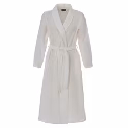 Morgonrock Dubbelcrèpe Off-white - Stl. S