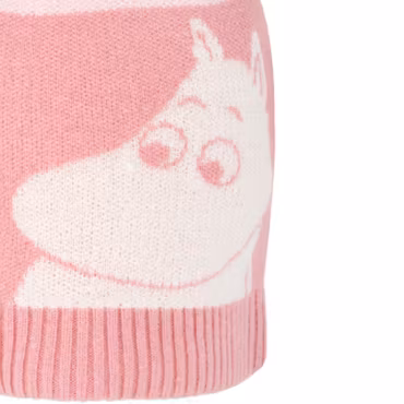 Mumin Barnmössa i värmande merionull Rosa - Stl. 48/50