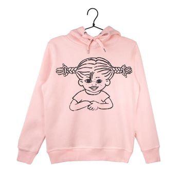 Pippi Långstrump Lilli huvtröja rosa - Stl. S