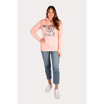 Pippi Långstrump Lilli huvtröja rosa - Stl. S